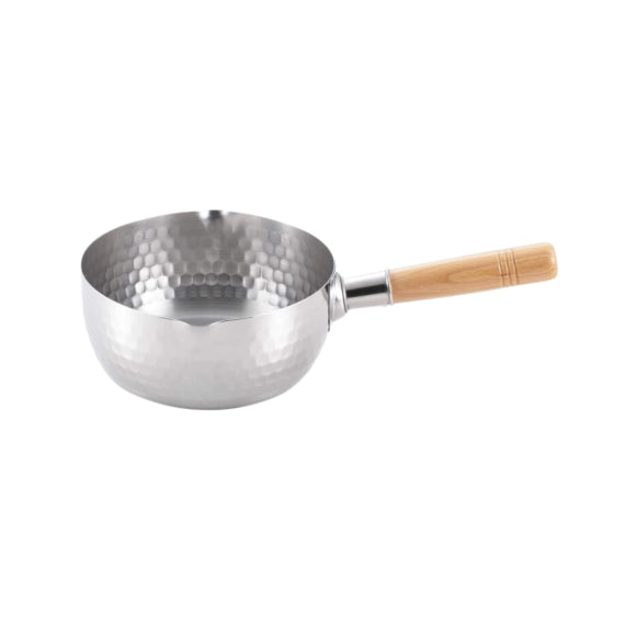 (現貨|全港免運) 吉川 - 日本製雪平鍋 木手柄不銹鋼雪平鍋 Yukihira Pot (不連蓋, IH適用)【平行進口】