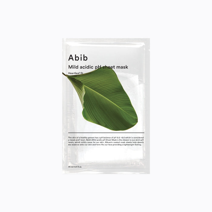 (現貨|全港免運)Abib-韓國 弱酸性魚腥草面膜 (30mlx10ea) Mild Acidic pH Sheet Mask【平行進口產品】