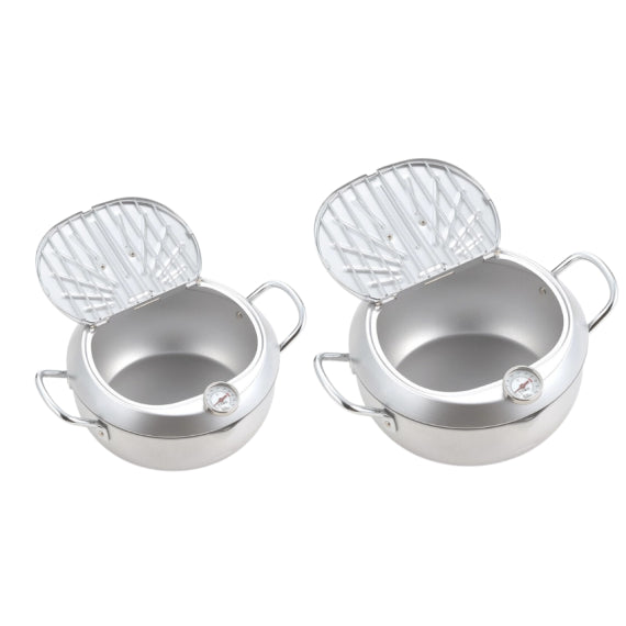 (現貨|全港免運) Yoshikawa 吉川 - 味樂亭III 天婦羅炸鍋 20/24cm (附溫度計)【SJ2898/9】