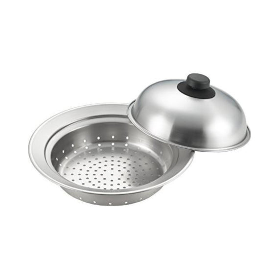 (現貨|全港免運) Yoshikawa 吉川 - 不鏽鋼圓型蒸盤連蓋 - 20~22cm <無柄鍋>【YJ2302】