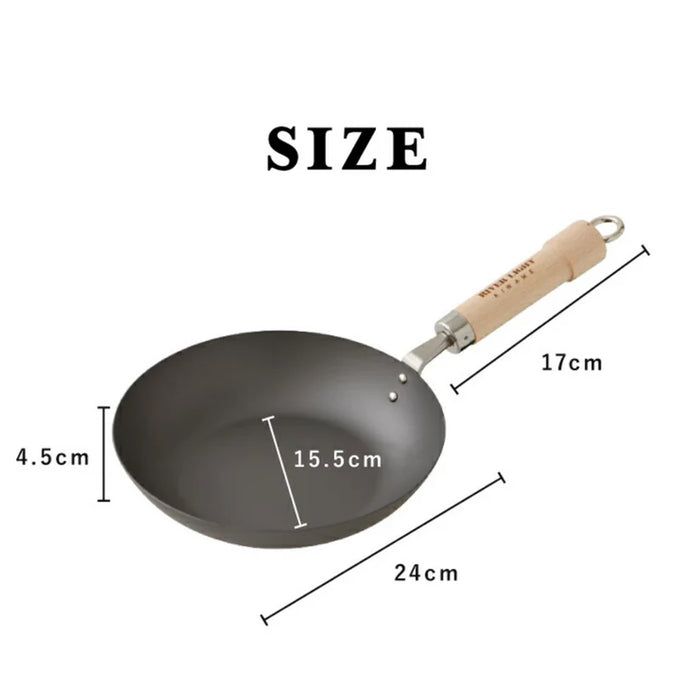 (現貨|全港免運)River Light-極JAPAN 日本製窒化極鐵煎鍋 平底鍋 24cm Iron Frying Pan(平行進口)