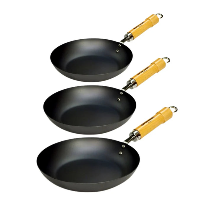 (現貨|全港免運)River Light-極JAPAN 日本製窒化極鐵煎鍋 平底鍋 24cm Iron Frying Pan(平行進口)