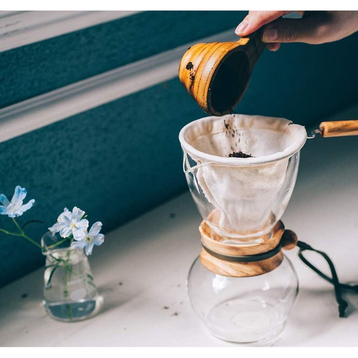 (現貨|全港免運) Hario - 法蘭絨濾布 濾布手沖咖啡壺組 (1-2杯) Drip Pot Wood Neck DPW-1【平行進口】