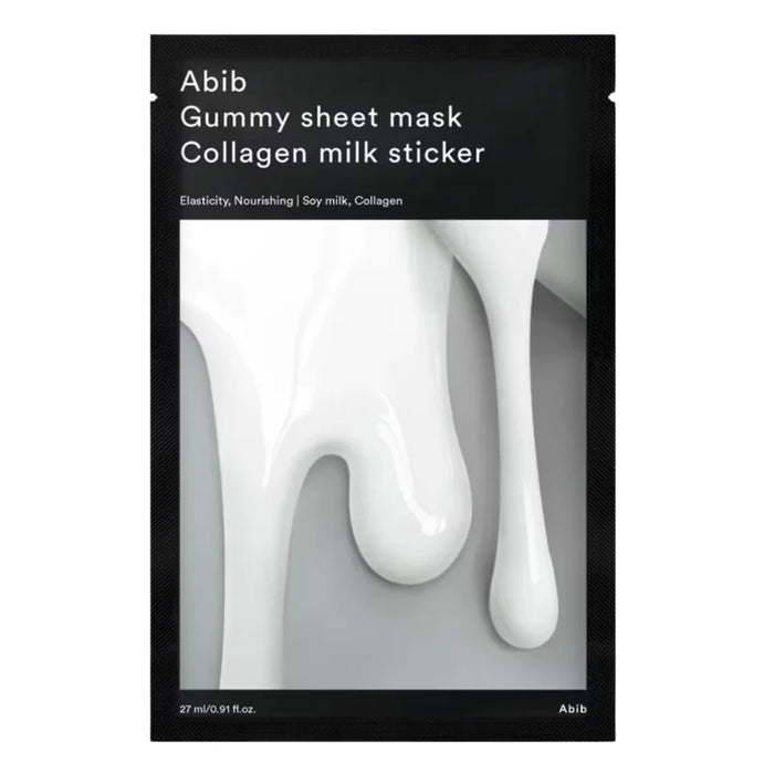 (現貨|全港免運)Abib-韓國 膠原蛋白牛奶口香糖面膜 (27mlx10ea) Gummy Sheet Mask Collagen Milk Sticker【平行進口產品】