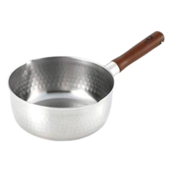 (現貨|全港免運) Yoshikawa 吉川 - 鄉技 木手柄不銹鋼雪平鍋 - 18/20cm【YJ2553/4】