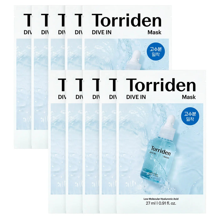 (現貨|全港免運)Torriden-微分子玻尿酸面膜 10ea DIVE-IN Low Molecular Hyaluronic Acid Mask Pack(平行進口產品)