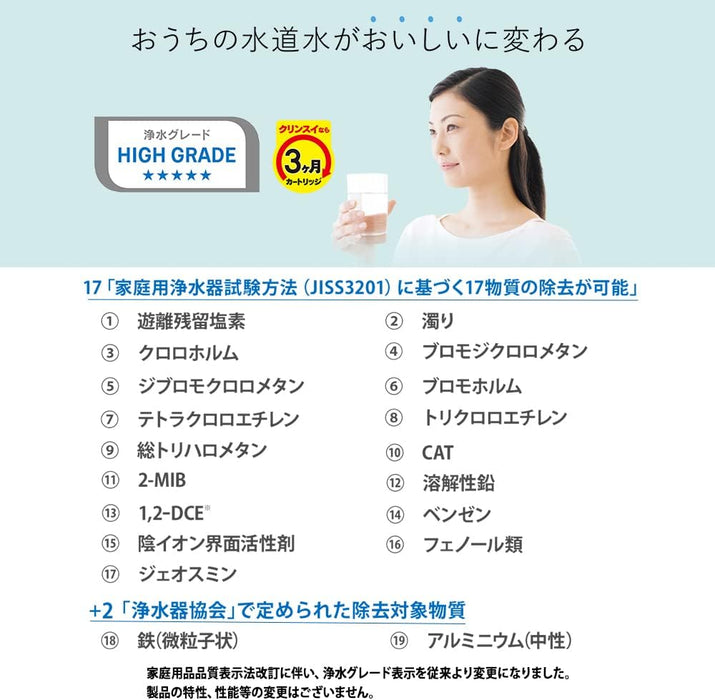 (現貨|全港免運) 三菱 - Mitsubishi Cleansui 替換濾水芯 MD系列濾水器用 High Grade (MDC01SZ, 彩盒3個裝)【平行進口】