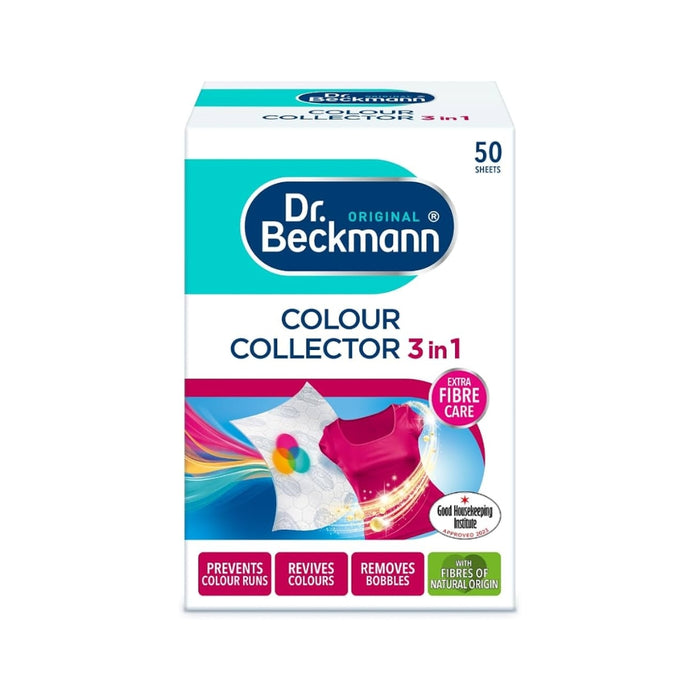 (現貨|全港免運) Dr. Beckmann - 貝克曼博士 德國製潔淨護色紙 50片裝 (即棄式) Colour Collector 3in1 洗衣防染吸色紙/防串色紙【平行進口】