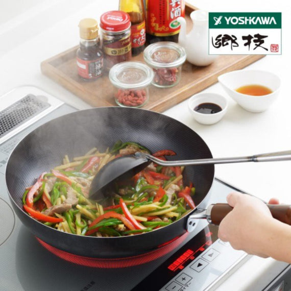 (現貨|全港免運) Yoshikawa 吉川 - 鄉技 木手柄不銹鋼雪平鍋 - 18/20cm【YJ2553/4】