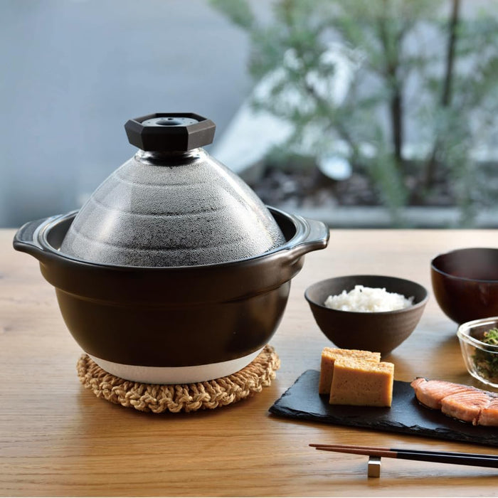 (現貨|全港免運) Hario - GOHANGAMA Glass Lid Rice Cooker 萬古燒陶瓷飯煲煮飯鍋 2024新款 日本製蛋形飯釜【平行進口】