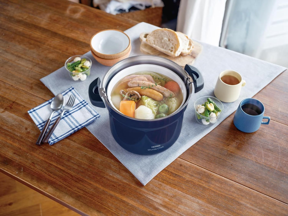 (現貨|全港免運) Thermos - 日本版2024款 4.3L "new Shuttle Chef" 真空保溫調理煲燜燒鍋 4-6人用 KBJ-4502【平行進口】