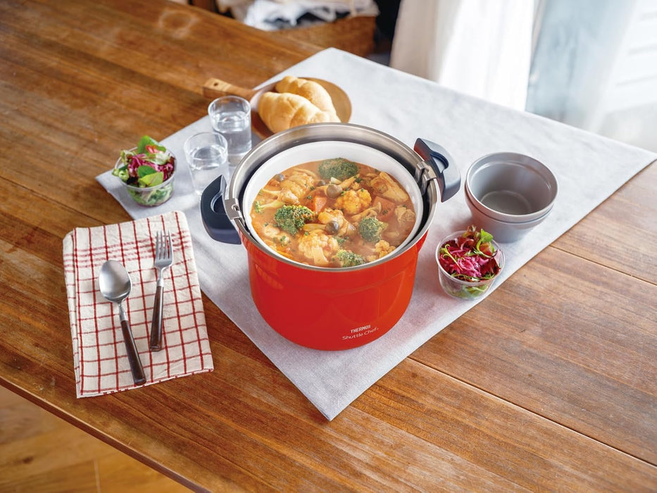 (現貨|全港免運) Thermos - 日本版2024款 4.3L "new Shuttle Chef" 真空保溫調理煲燜燒鍋 4-6人用 KBJ-4502【平行進口】