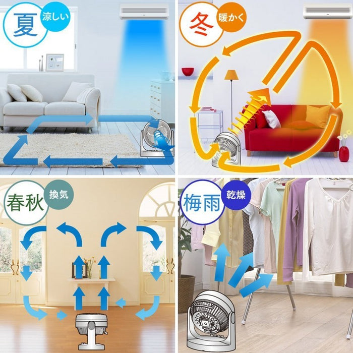 (現貨|全港免運) Iris Ohyama - PCF-C18T 空氣對流靜音循環風扇 (白色)【香港行貨|1年保養】