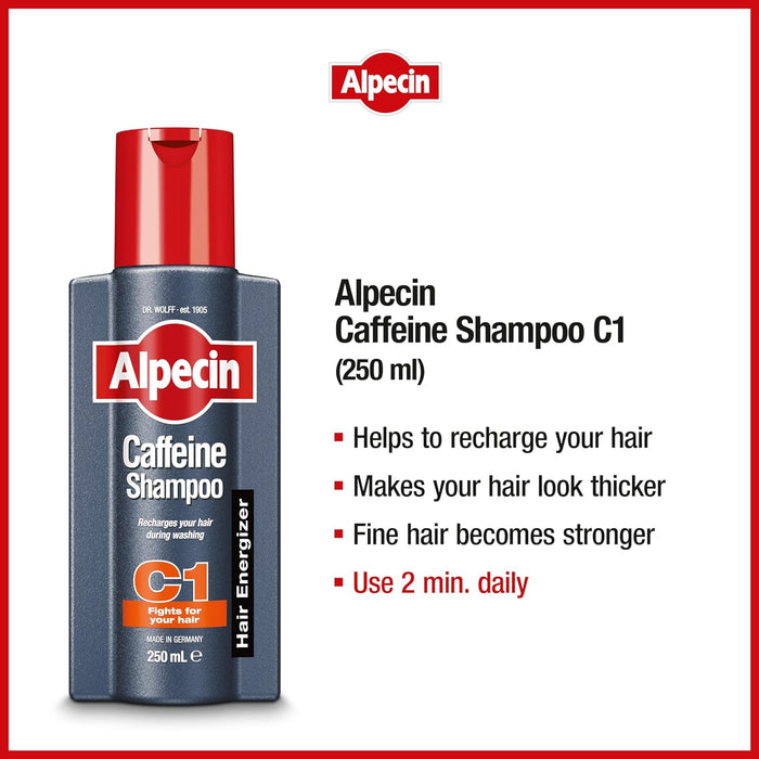 (現貨|全港免運) Alpecin - C1 咖啡因防脫髮洗髮露洗頭水 Caffeine Shampoo (250ml)【平行進口】