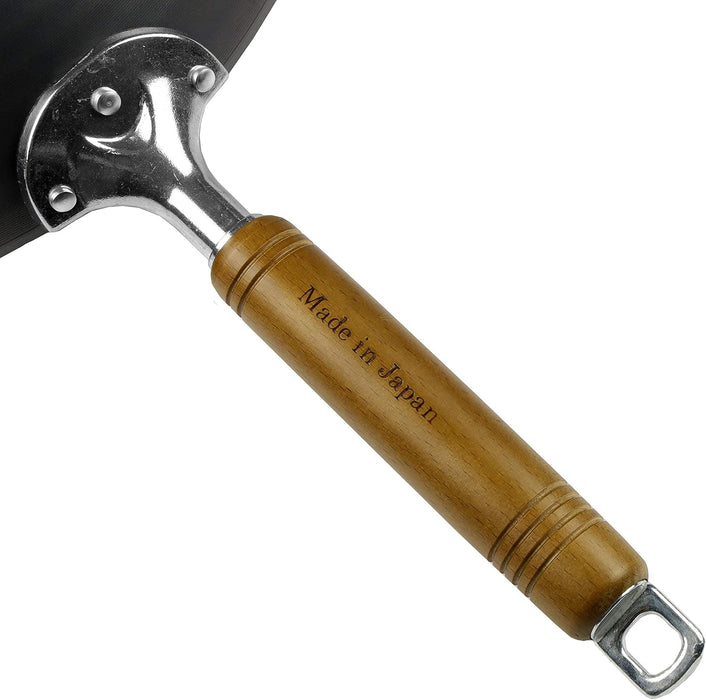 (現貨|全港免運) Pearl Metal - 木柄鐵炒鍋 窒化處理槌目加工 Iron Pot 日本燕三条製 IH對應【平行進口】