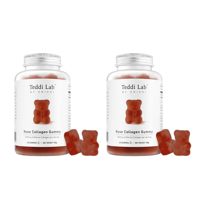 (現貨|全港免運) Unichi - Teddi Lab 玫瑰果膠原蛋白小熊軟糖 (60粒) Rose Collagen Gummy【平行進口】