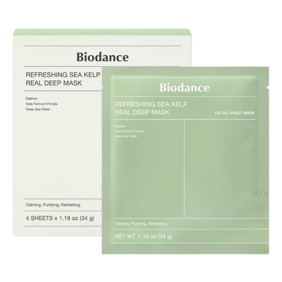 (現貨|全港免運) Biodance - 清爽海帶真深層面膜 (34g x 4ea) Refreshing Sea Kelp Real Deep Mask