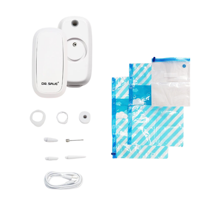 (現貨|全港免運) Dr Save - TRE (USB插電版) 抽氣充氣兩用真空機套裝 (白色)【香港行貨|1年保養】