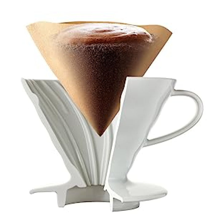 (現貨|全港免運) Hario - V60 01 陶瓷手沖咖啡濾杯 白色 (1-2杯用) VDCR-01-W【平行進口】