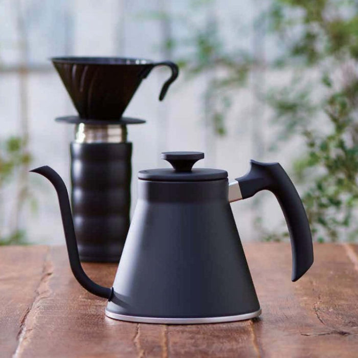 (現貨|全港免運) Hario - V60 Fit不銹鋼細口壺 日本製 (實用800ml|滿水1200ml) VKF-120-MB【平行進口】