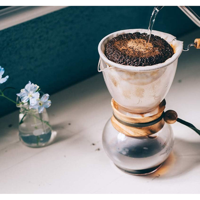 (現貨|全港免運) Hario - 法蘭絨濾布 濾布手沖咖啡壺組 (1-2杯) Drip Pot Wood Neck DPW-1【平行進口】