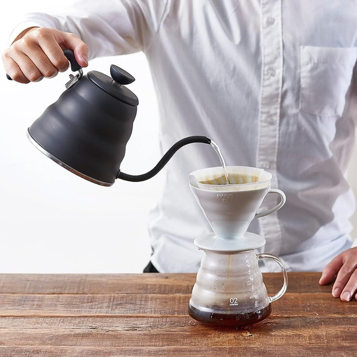 (現貨|全港免運) Hario - V60 雲朵不銹鋼細口咖啡手沖壺 日本製 (實用800ml|滿水1200ml) VKBR-120【平行進口】