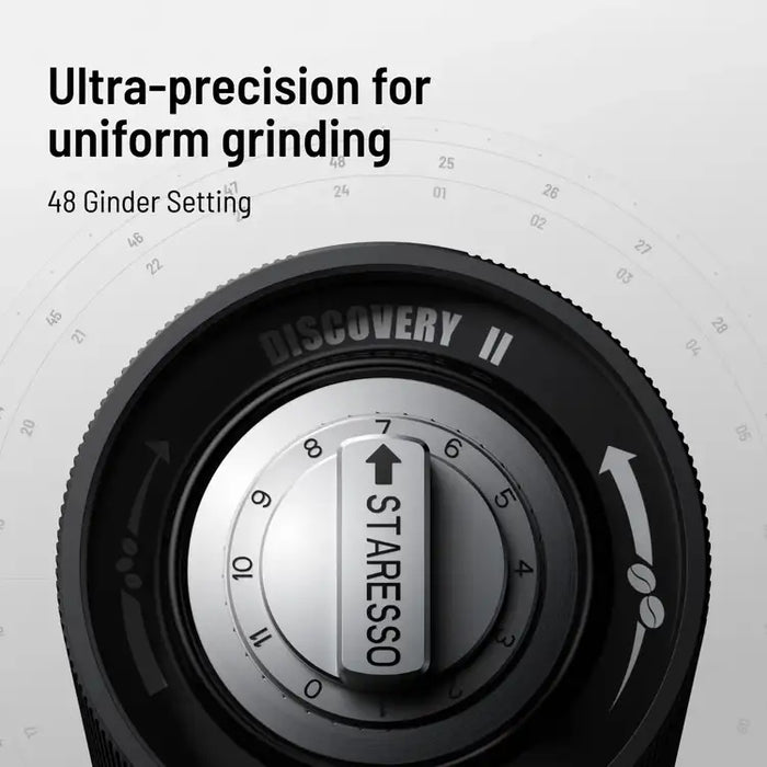 (現貨|全港免運) Staresso - D6E Black Discovery II 便攜充電式 電動咖啡豆磨 Electric Coffee Grinder【1年保養】