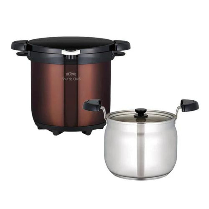(現貨|全港免運) Thermos - 4.5L Shuttle Chef 座枱型真空保溫調理煲燜燒鍋 4-6人用 KBG-4500【平行進口】