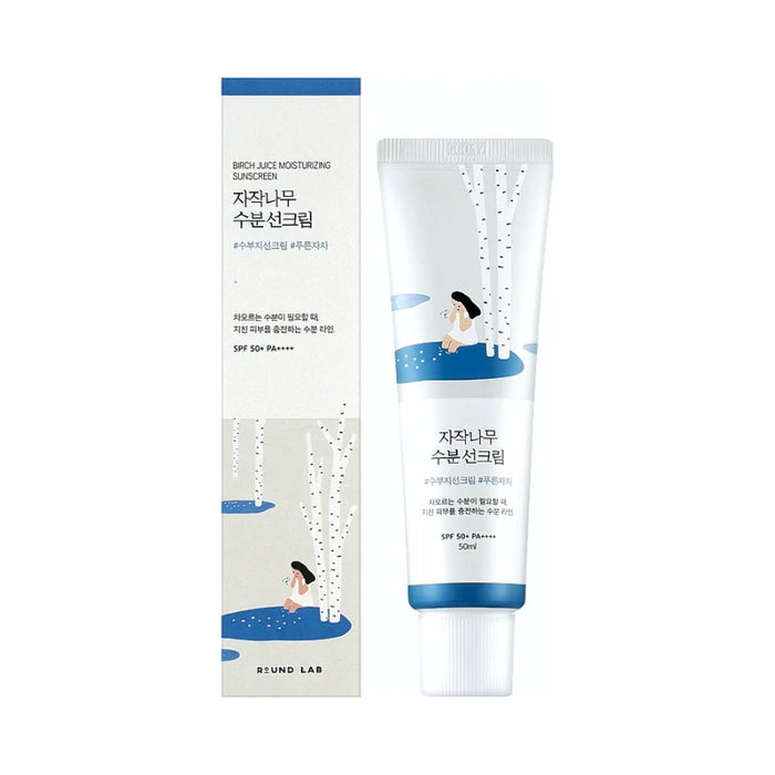 (現貨｜全港免運)ROUND LAB-樺樹保濕防曬乳 SPF50+PA++++ 50ml Moisturizing Sun Cream 【平行進口產品】