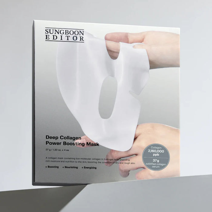 (現貨｜全港免運)SUNGBOON EDITOR-深層膠原蛋白抗皺提拉面膜 (4片裝) Deep Collagen Power Boosting Mask（平行進口產品）