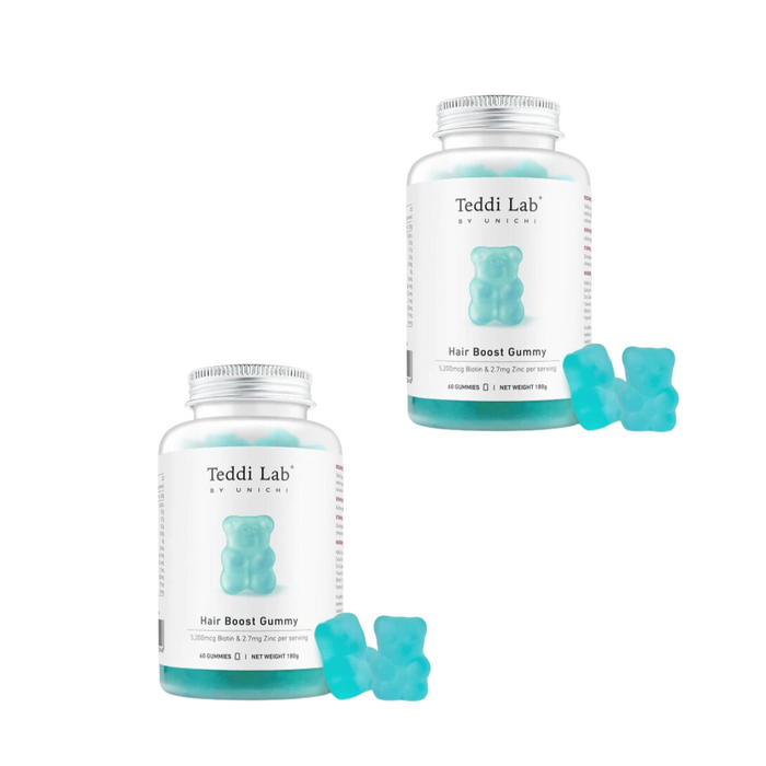 (現貨｜全港免運) Unichi - Teddi Lab 育髮生髮小熊軟糖 海鹽青提味 (60粒) Hair Boost Gummy【平行進口】