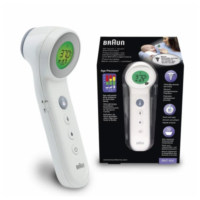 Braun - BNT400 百靈牌免接觸式額溫槍探熱槍 No Touch Forehead Thermometer【平行進口】