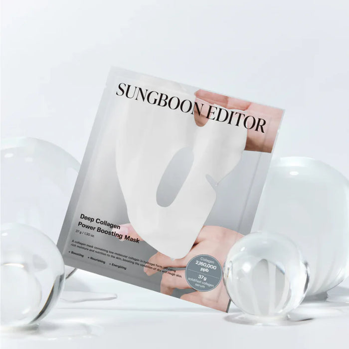 (現貨｜全港免運)SUNGBOON EDITOR-深層膠原蛋白抗皺提拉面膜 (4片裝) Deep Collagen Power Boosting Mask（平行進口產品）