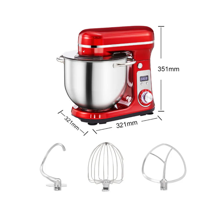 (現貨｜全港免運)Biolomix-新手廚師機 多功能家用廚師機 1200W 6L Kitchen Electric Stand Mixer BM601 红/灰色【半年保養】