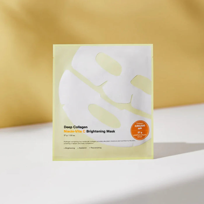 (現貨｜全港免運)SUNGBOON EDITOR-深層膠原蛋白維他命C亮白面膜 (4片裝)Deep Collagen Niacin Vita C Brightening Mask（平行進口產品）