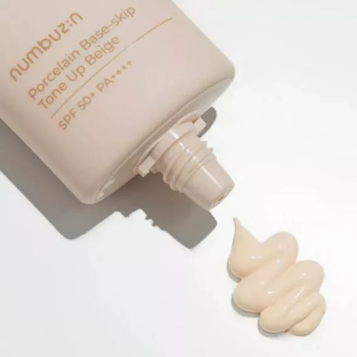 (現貨｜全港免運)Numbuzin-No.3 陶瓷肌美妝素顏霜 SPF50+PA++++ 50ml Porcelain Base-skip Tone Up Beige(平行進口產品)